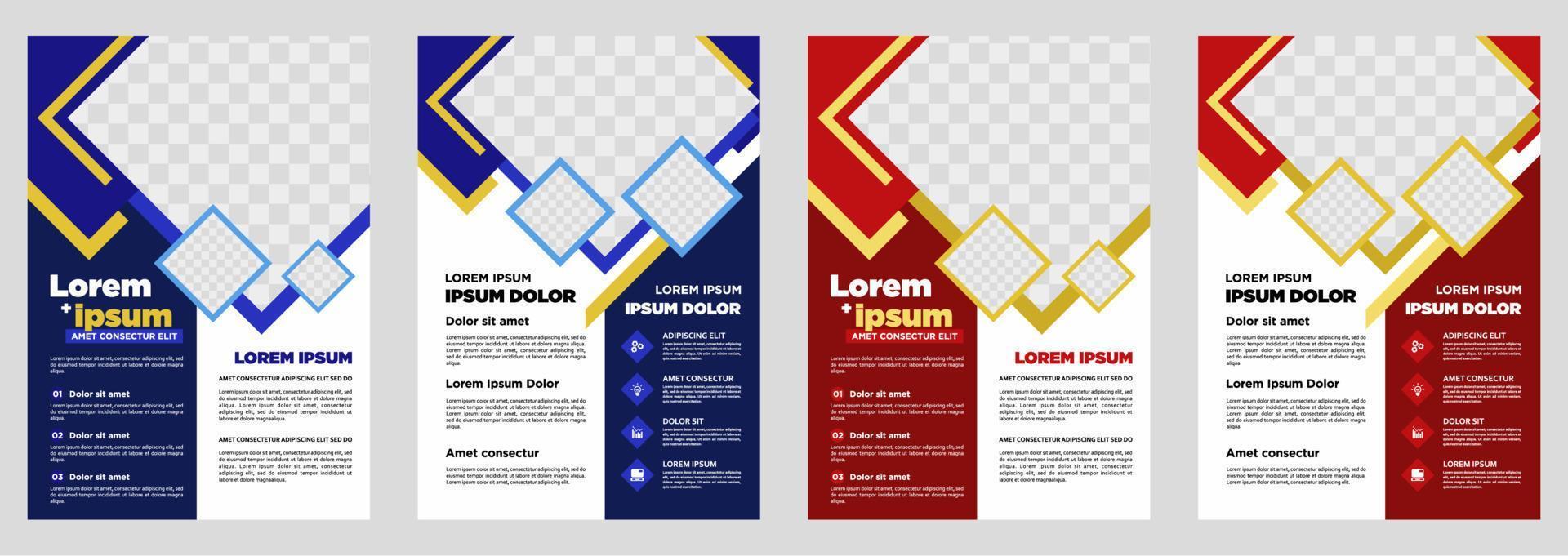 broschürendesign cover modernes layout jahresbericht plakat flyer in a4 mit bunten dreiecken vektor
