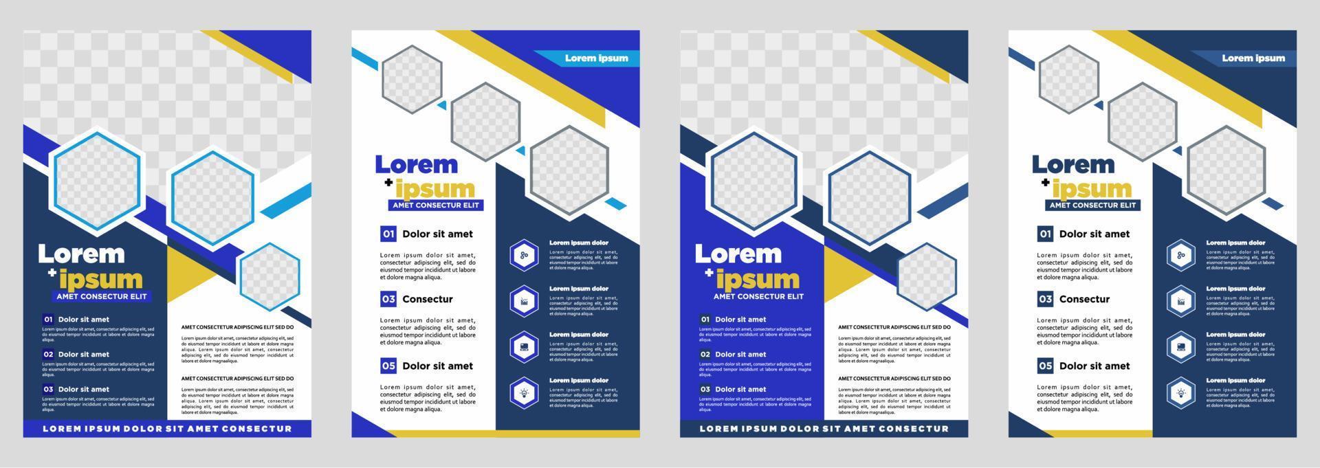 broschürendesign cover modernes layout jahresbericht plakat flyer in a4 mit bunten dreiecken vektor
