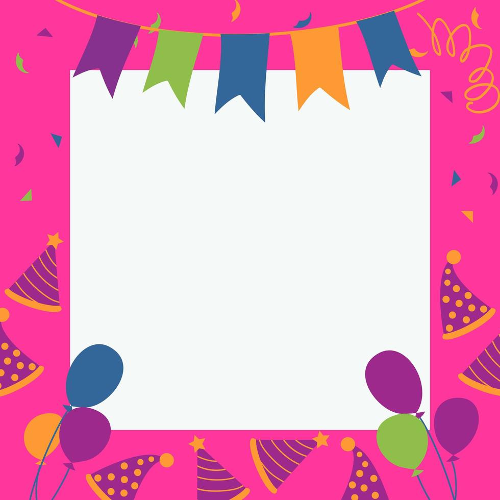 Geburtstags- und Partykartenelemente vektor