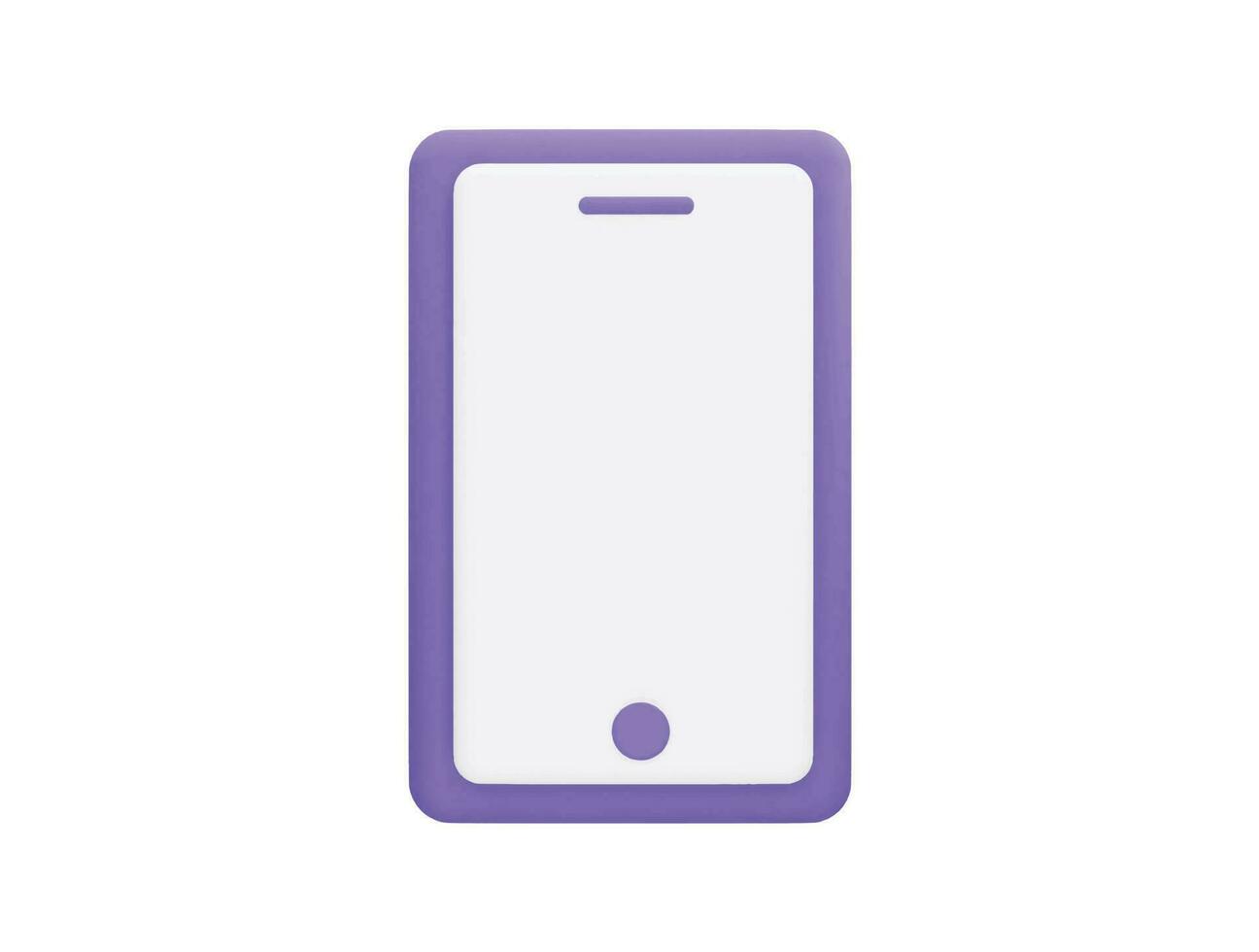 smartphone med 3d vektor ikon tecknad serie minimal stil