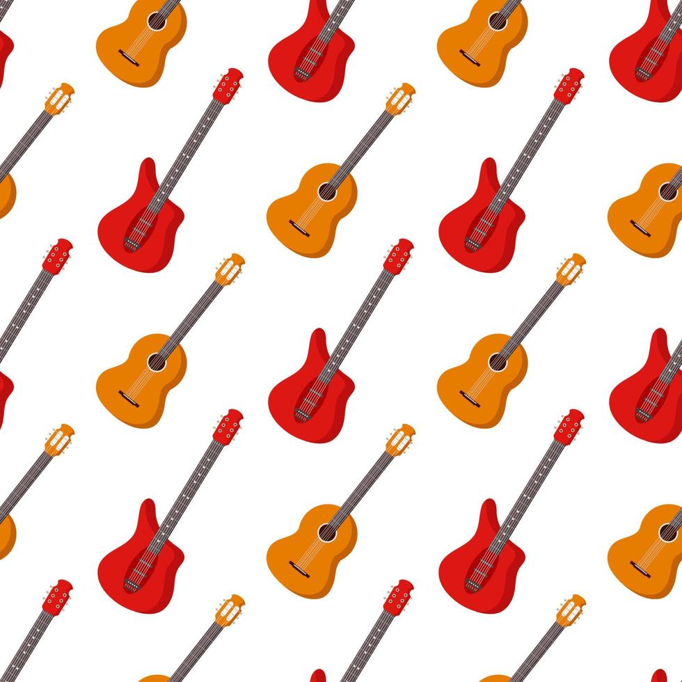 röd och gul gitarr mönster vektor
