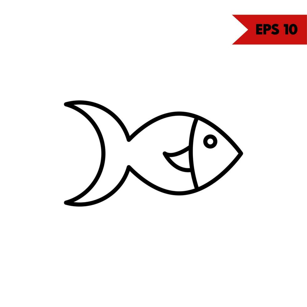 Illustration des Symbols für die Fischlinie vektor