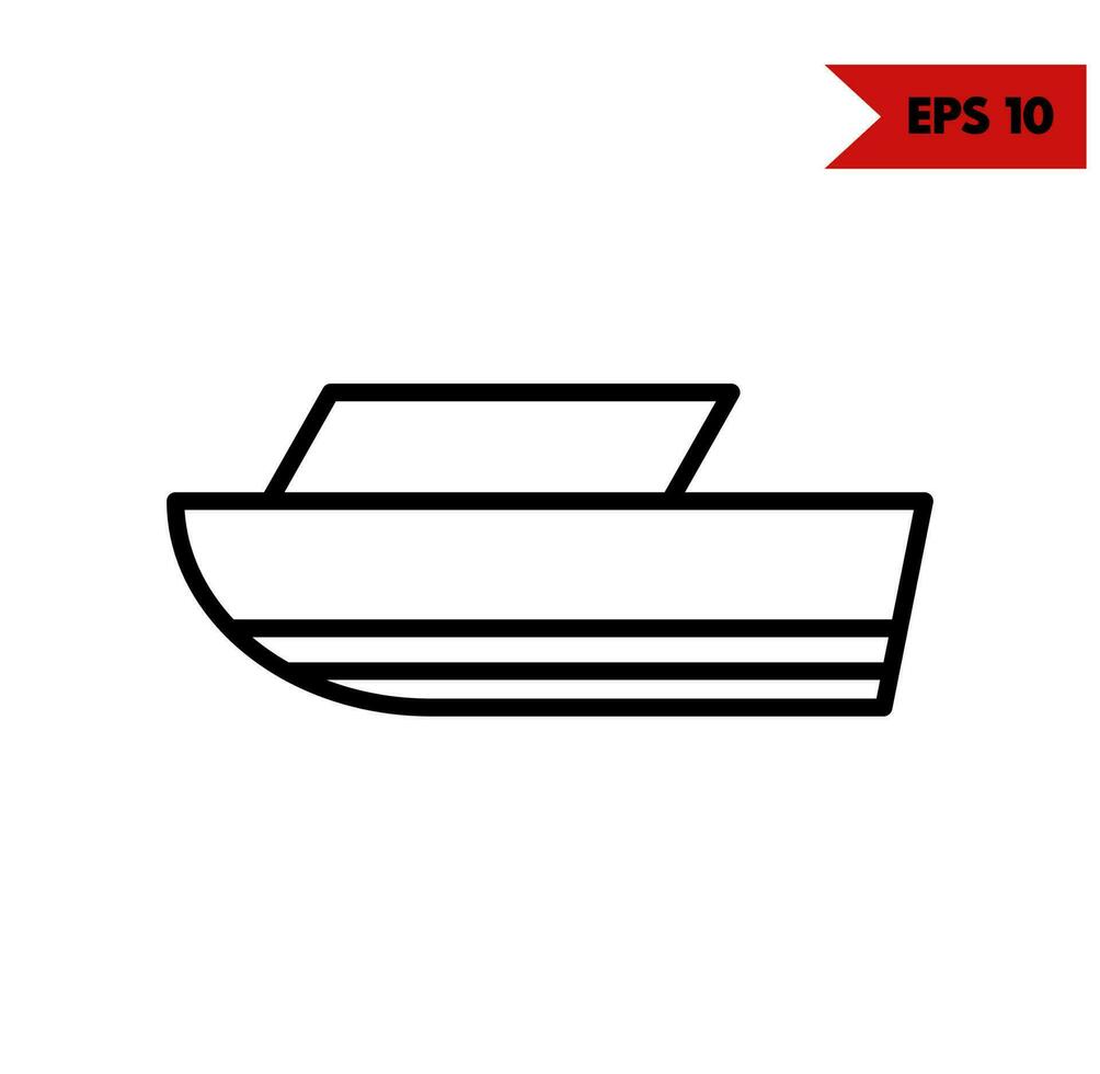 Illustration des Symbols für die Bootslinie vektor