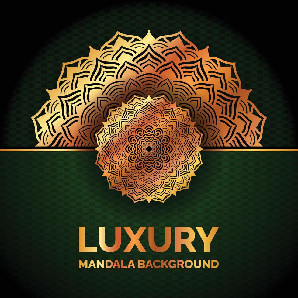 luxuriöses goldenes Mandala-Hintergrunddesign vektor