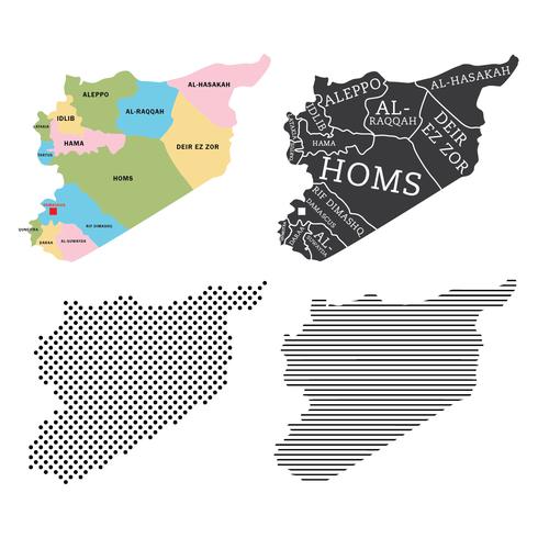Syrien Karte Vektoren