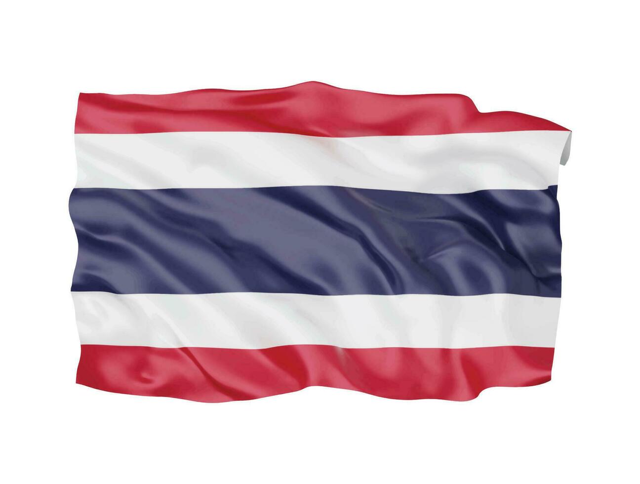 3d thailand flagga nationell tecken symbol vektor