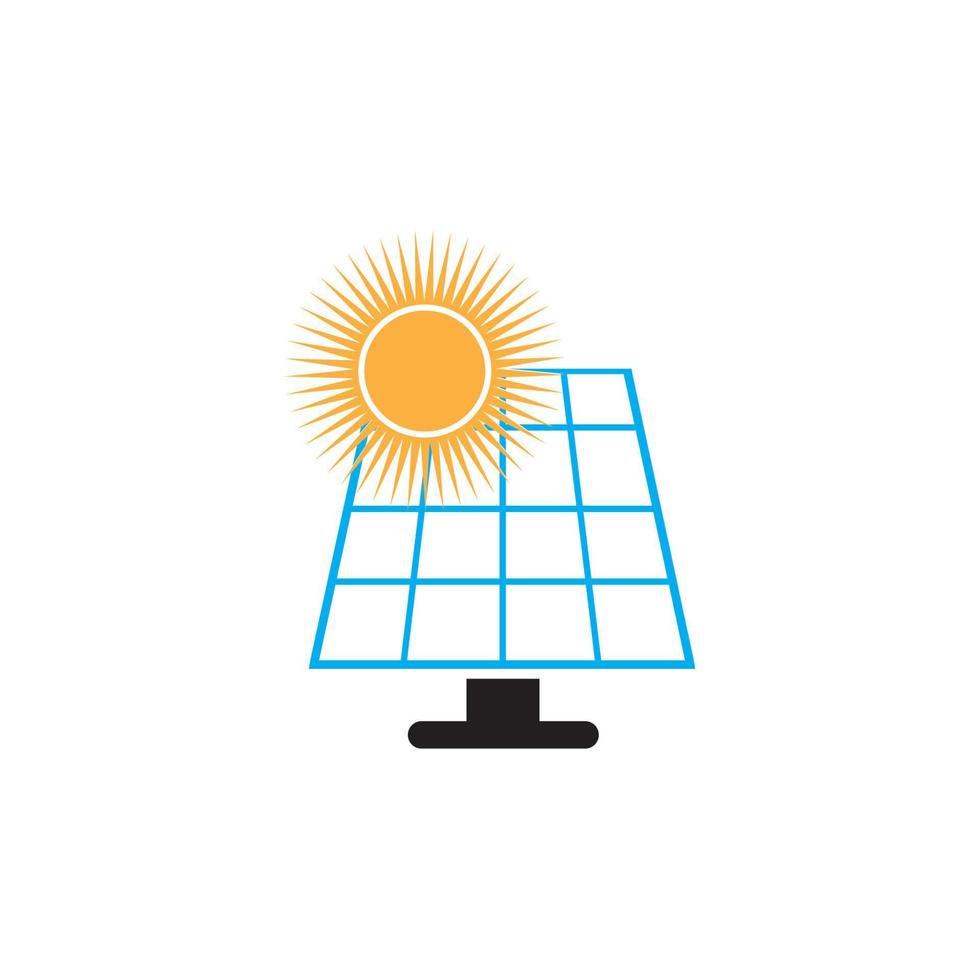 solar logotyp energi ikon vektor