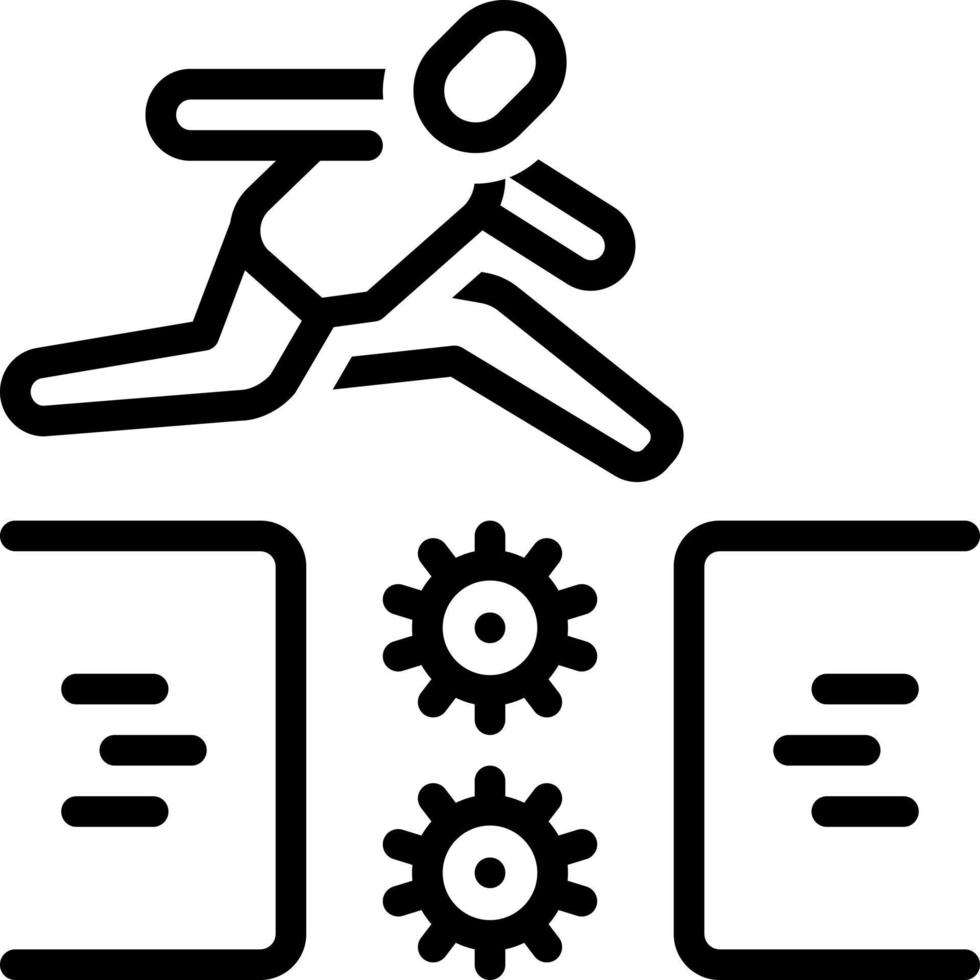 Liniensymbol für herausfordernde vektor