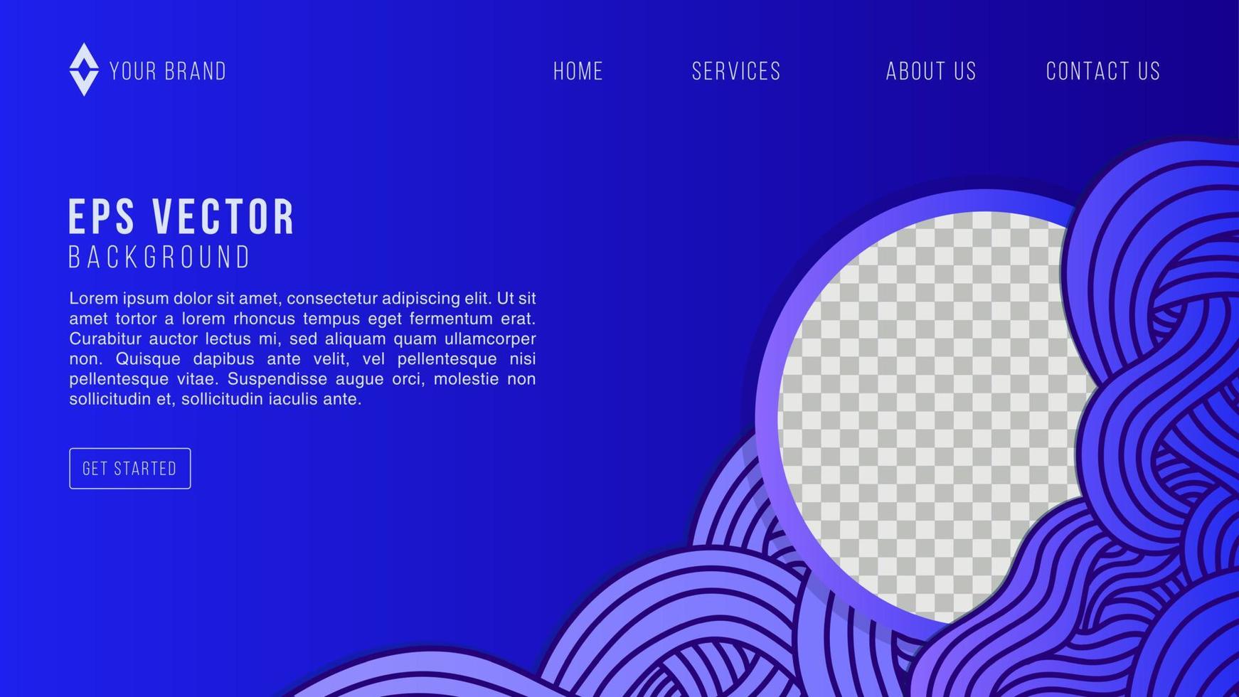 abstrakt klotter blå Färg bakgrund för hemsida sida. dynamisk former sammansättning. vektor webb illustration