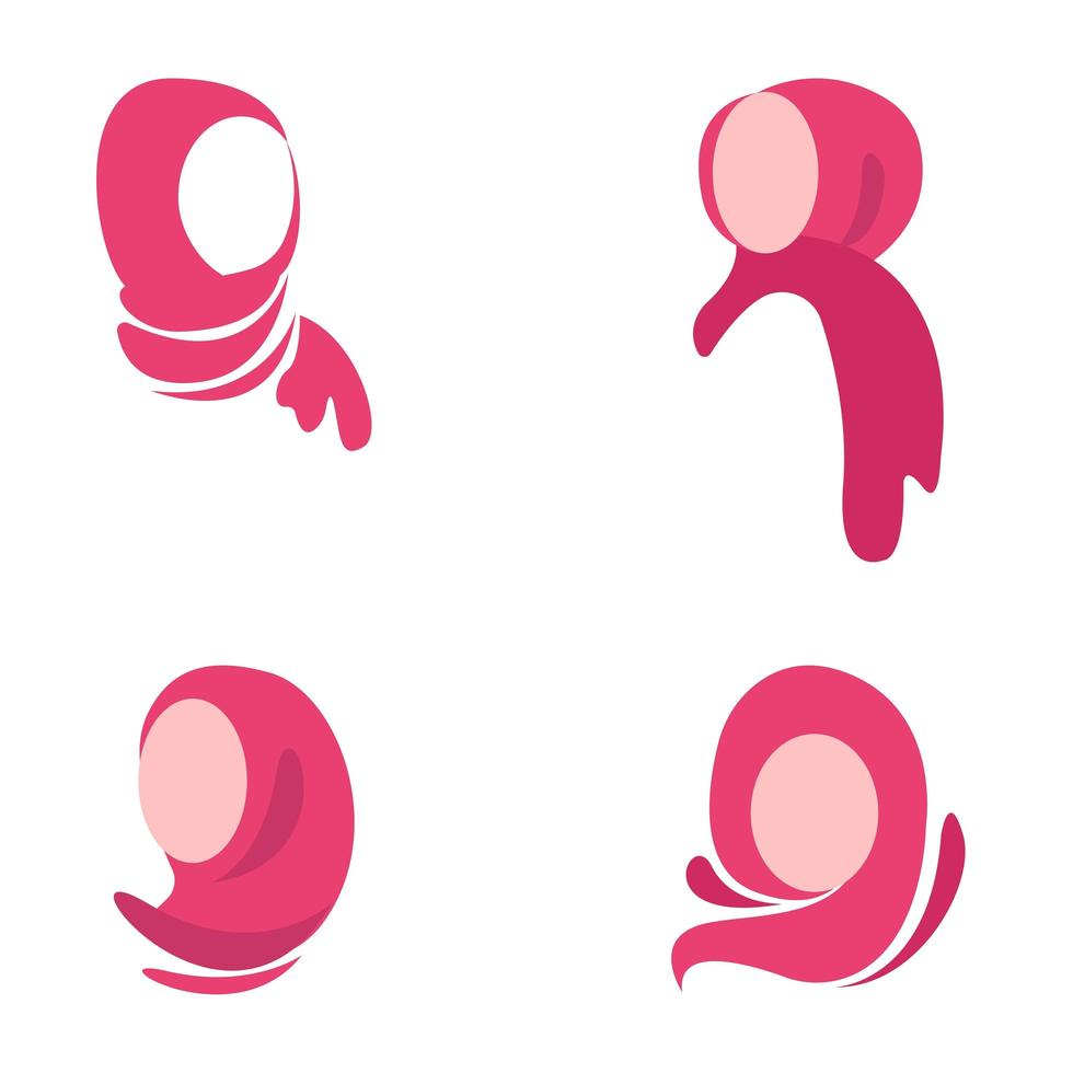 muslimah logo set vektor