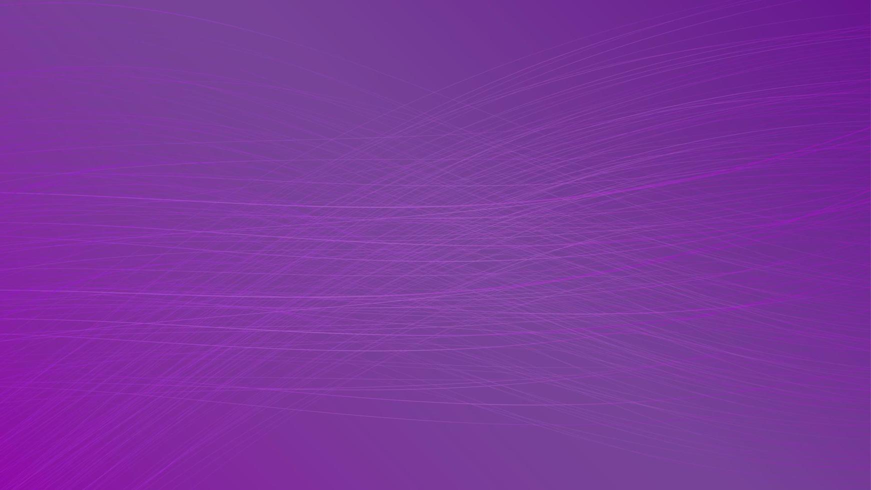 Vektor glatte Wellen auf dunkelviolettem Hintergrund. futuristische technologiedesignkulisse mit violettem farbverlauf.