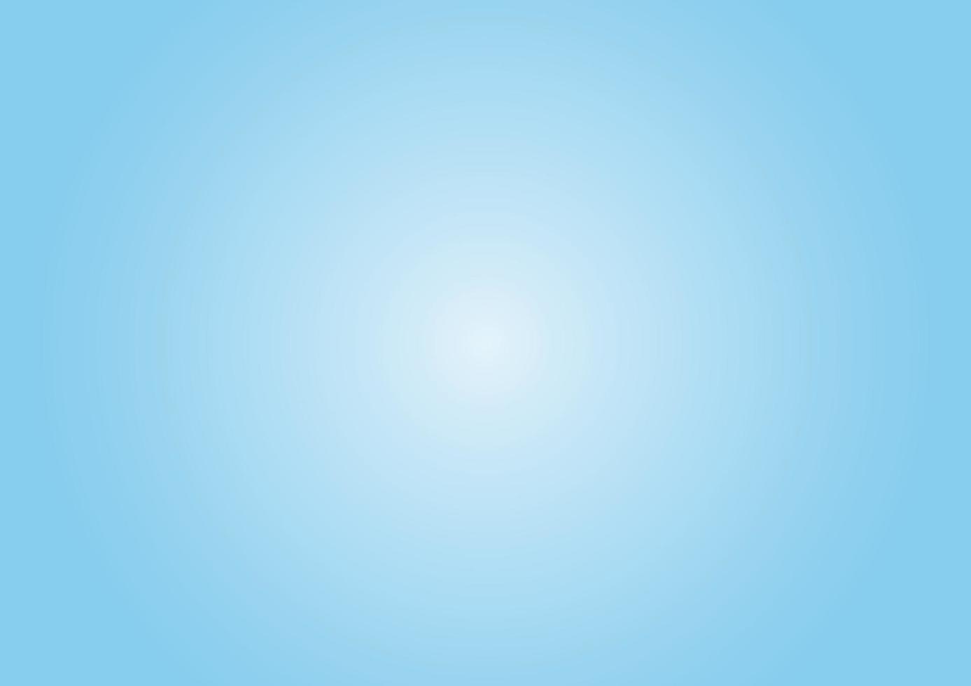 himmelblauer Hintergrund mit Farbverlauf. weiche, einfarbige, hellblaue und weiße radial glatte Tapete. Vektor-Illustration-Design. Folge 10. vektor