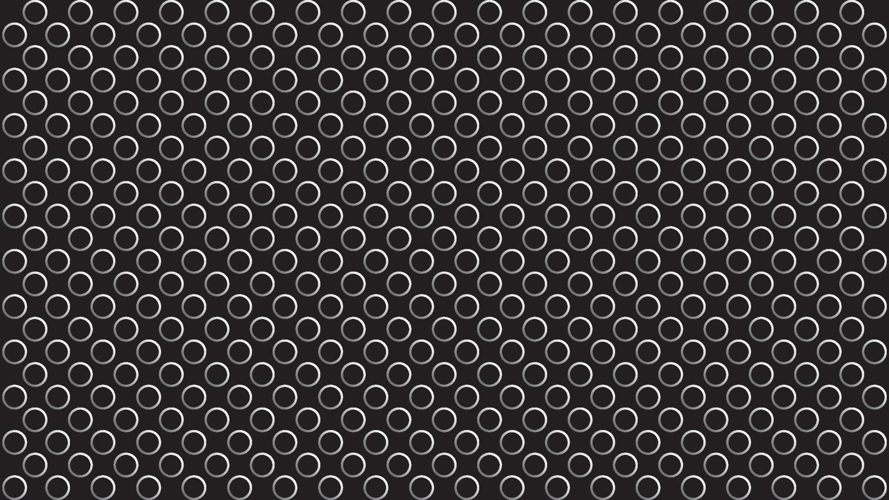 silver- ringa mönster på svart Färg bakgrund. eleganta geometrisk cirkel textur. vektor illustration