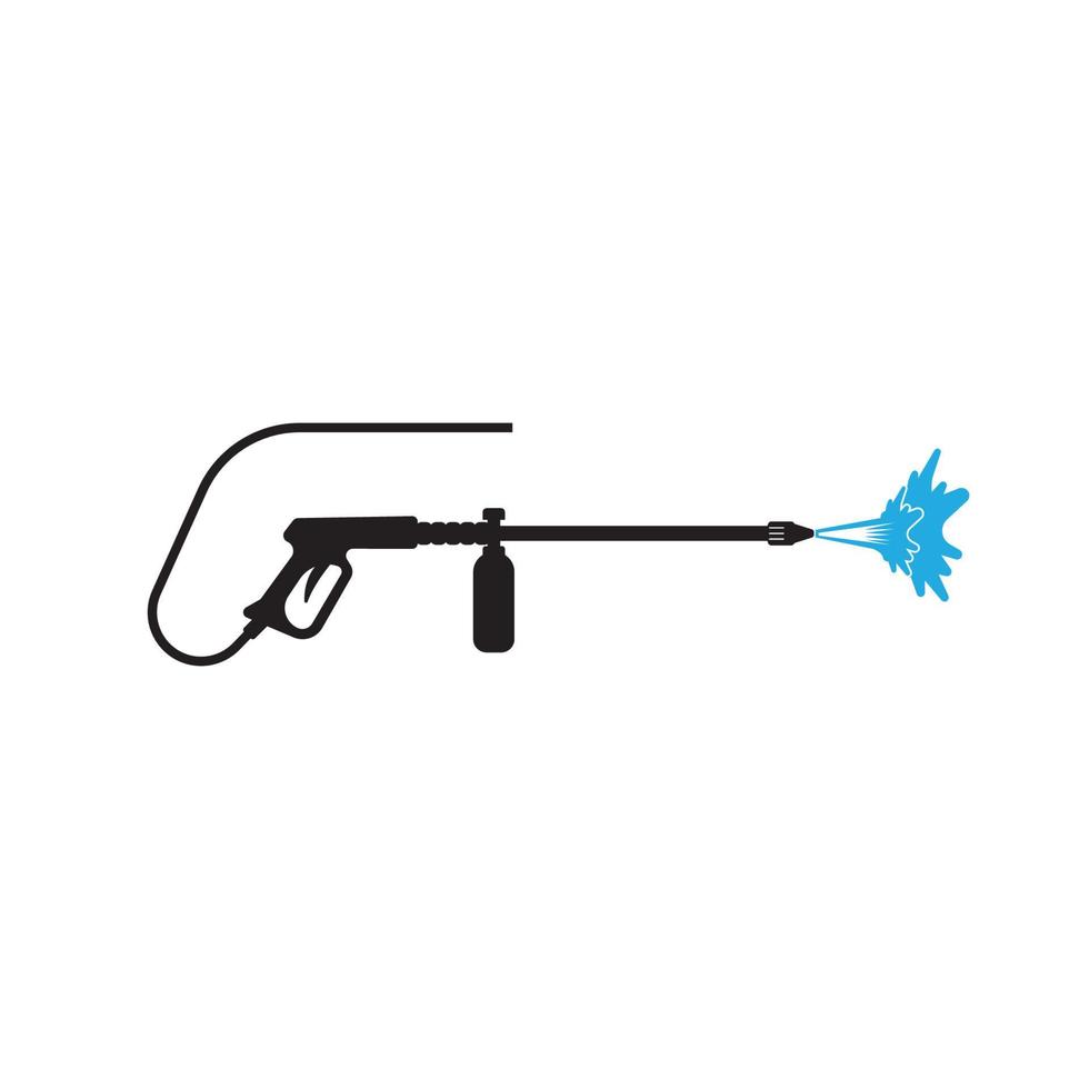 Logo-Vorlage für Hochdruckreinigung. Reinigungsvektordesign. vektor