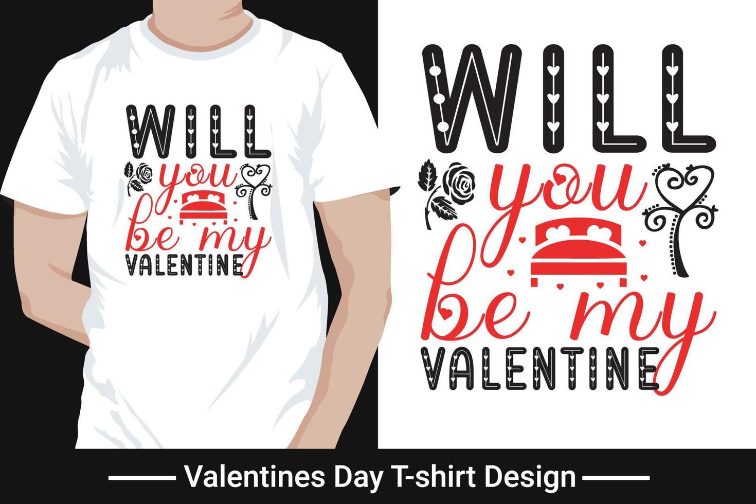 Valentinstag-T-Shirt vektor