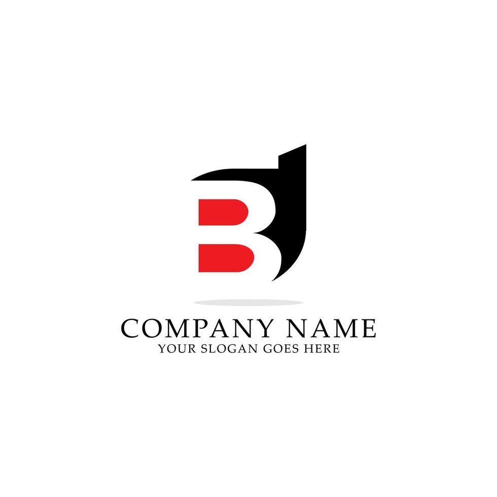 BD-Negativraum-Logo-Design, BD-Briefnamen-Logo-Inspiration vektor