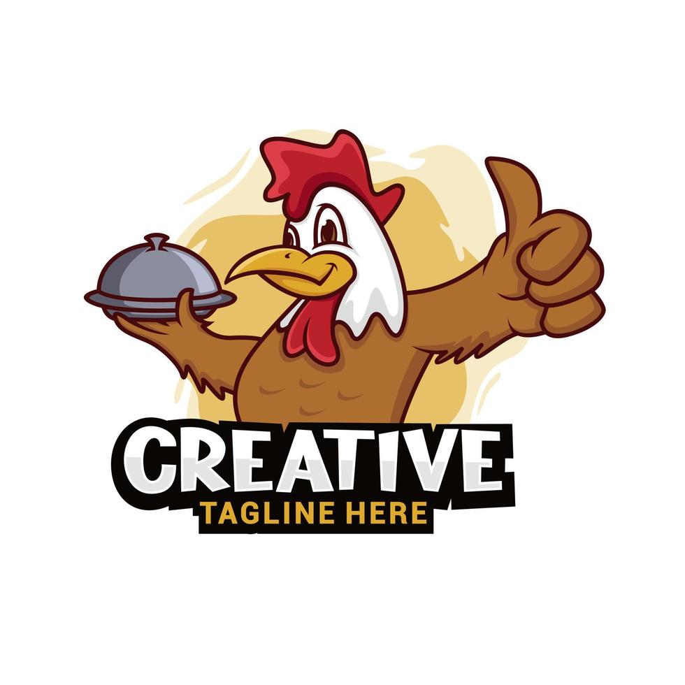 Huhn-Logo-Vektor-Design-Vorlage vektor