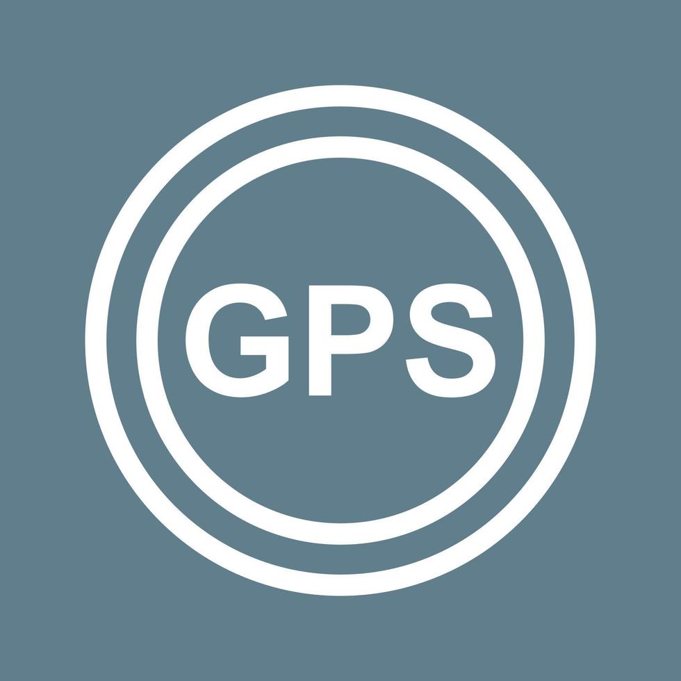 GPS i-Linie farbiges Hintergrundsymbol vektor