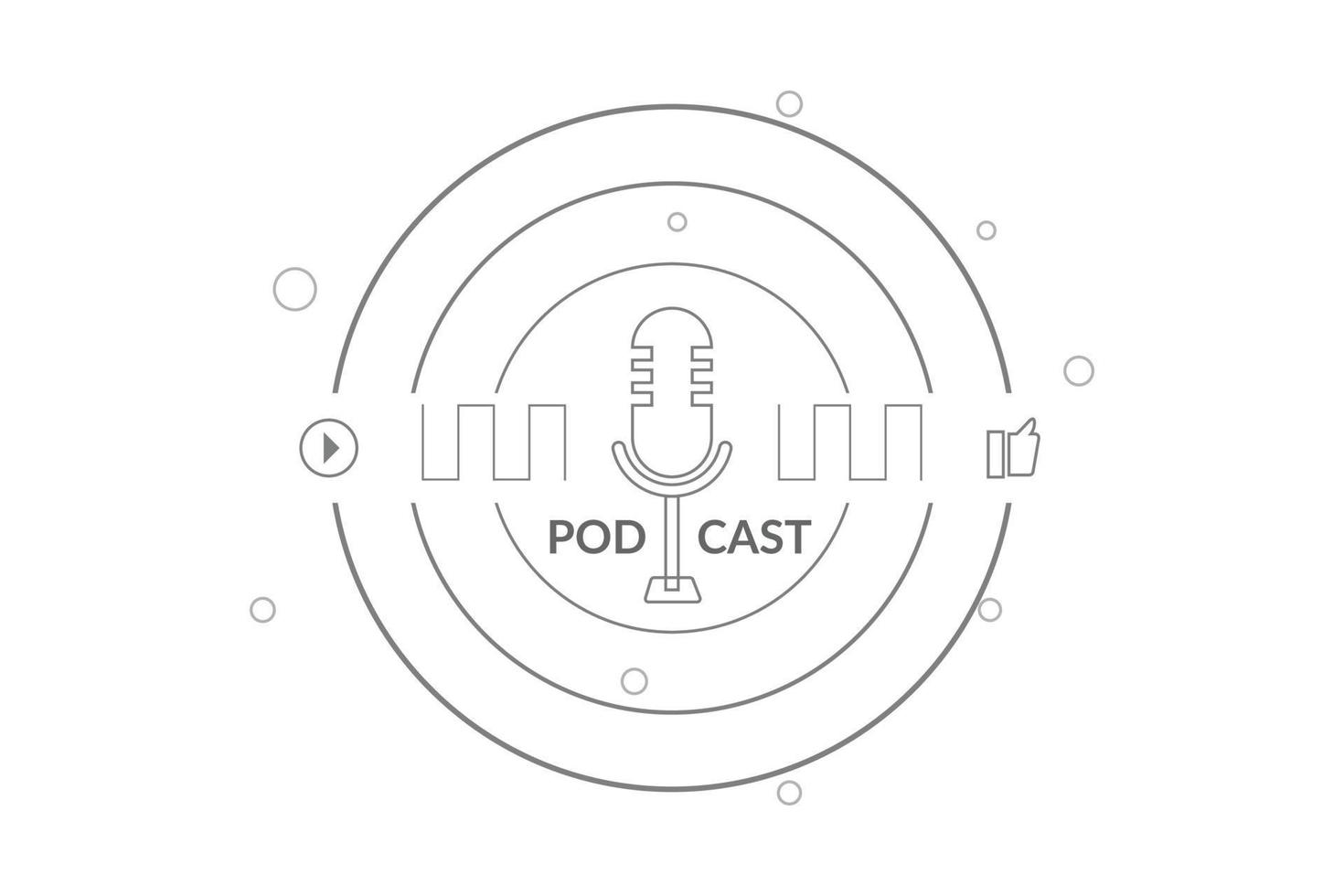 podcast radio mikrofon vektor illustration begrepp design.