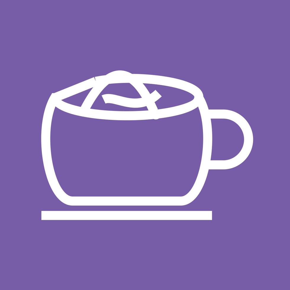 Tasse Kaffee Linie Farbe Hintergrundsymbol vektor