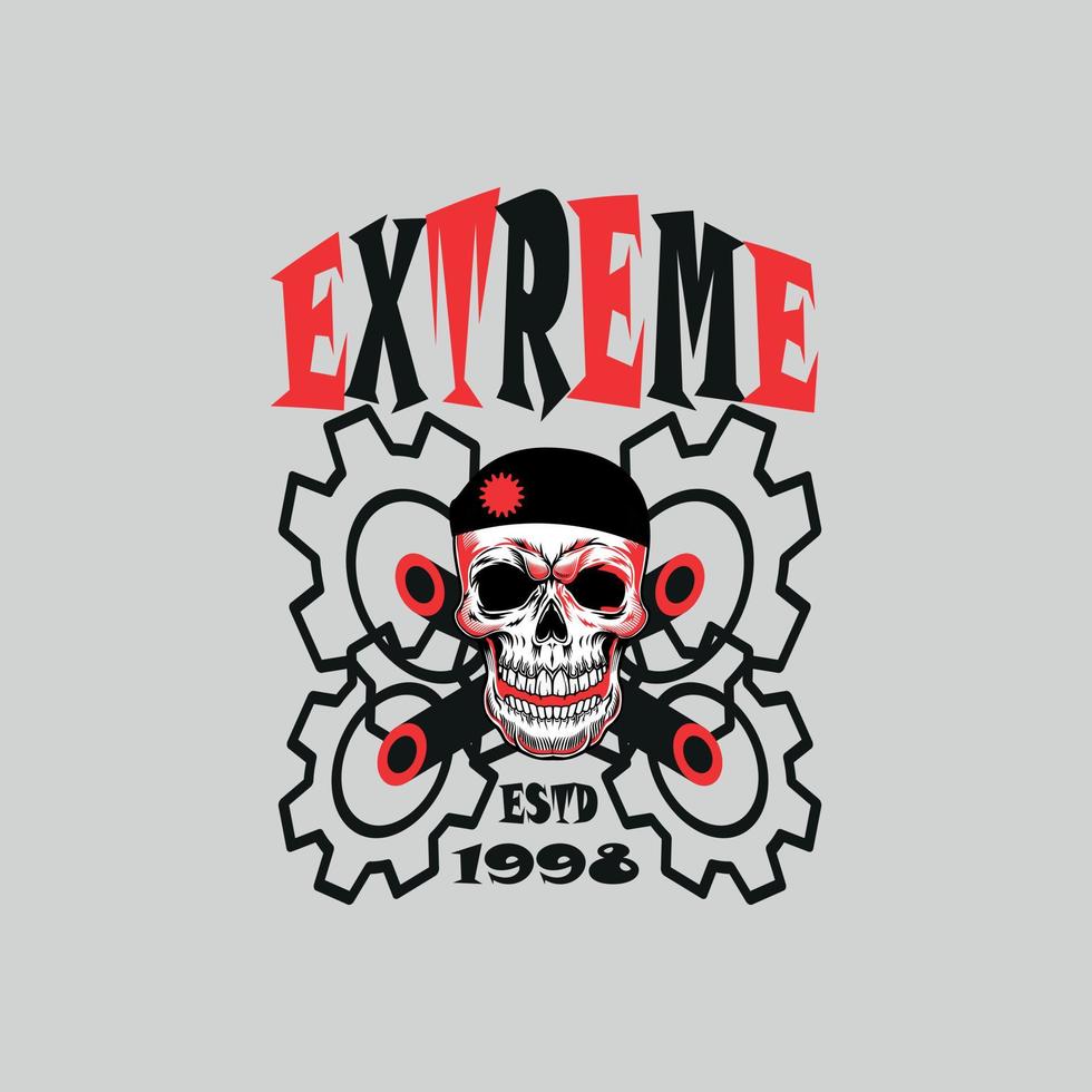 exreme hipster stil mänsklig skalle, t-shirt design, affisch, skriva ut, vykort, kaffe råna Övrig användningar vektor