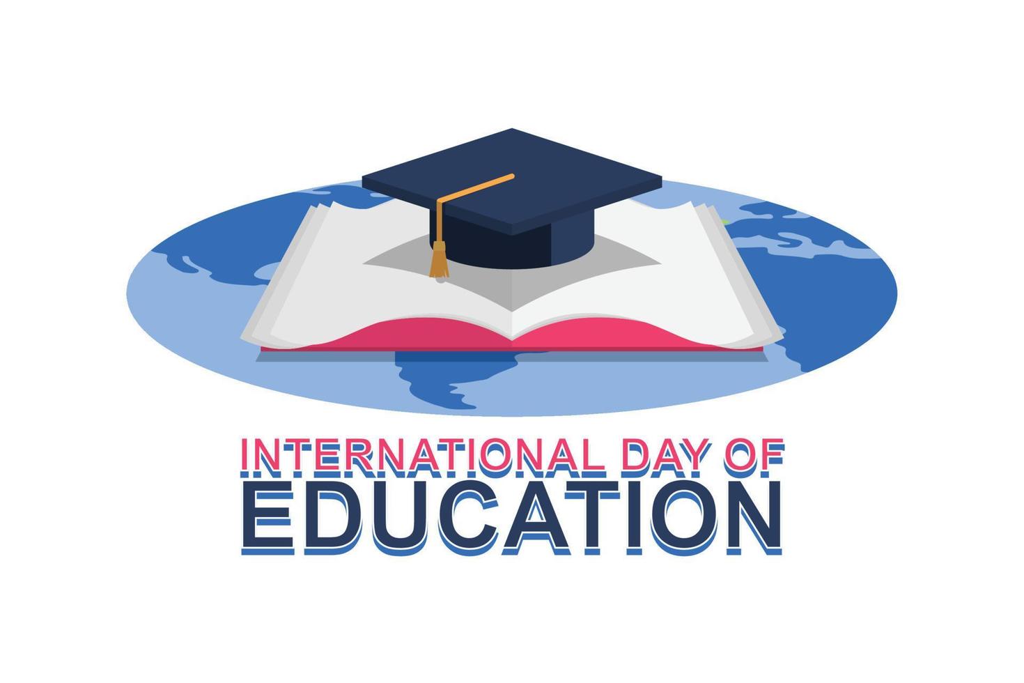 internationell dag av utbildning bakgrund. vektor
