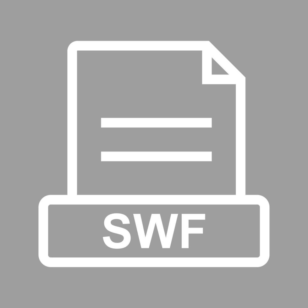 SWF-Linie farbiges Hintergrundsymbol vektor