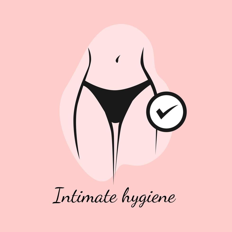 Intimhygiene Frauen Gesundheit guter Symbol Label Banner Design Vektor