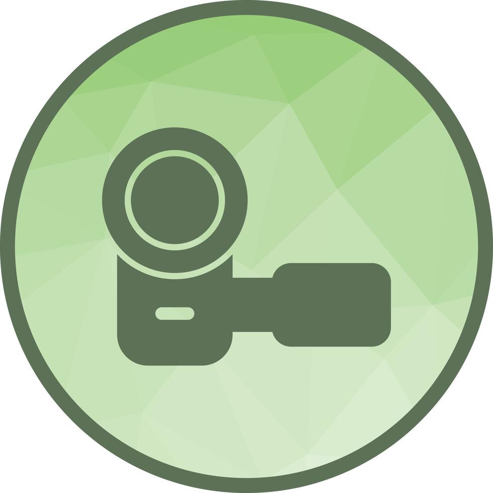 Handkamera i Low-Poly-Hintergrundsymbol vektor
