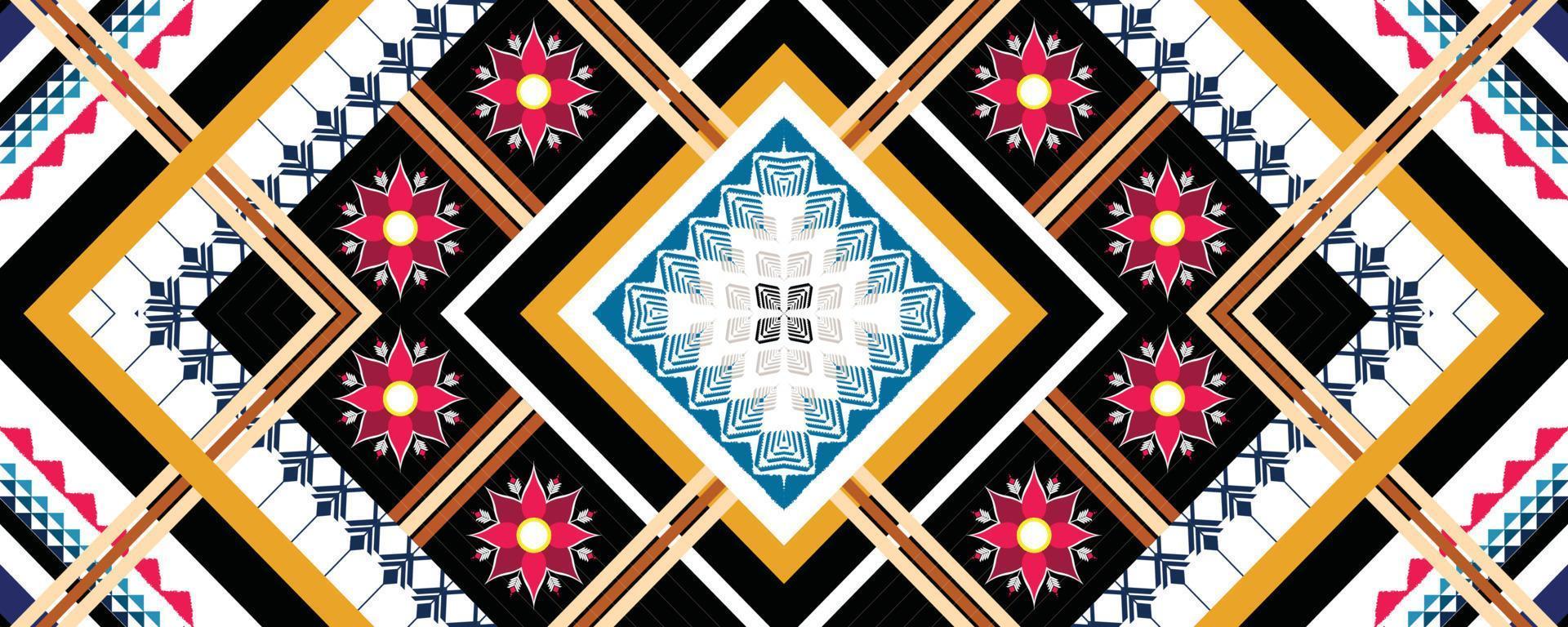 etnisk geometrisk mönster vektor. inföding afrikansk amerikan mexikansk indonesien aztec motiv och bohemisk mönster element. designad för bakgrund, tapeter, tryck, omslag, kakel, batik.vector aztec motiv vektor