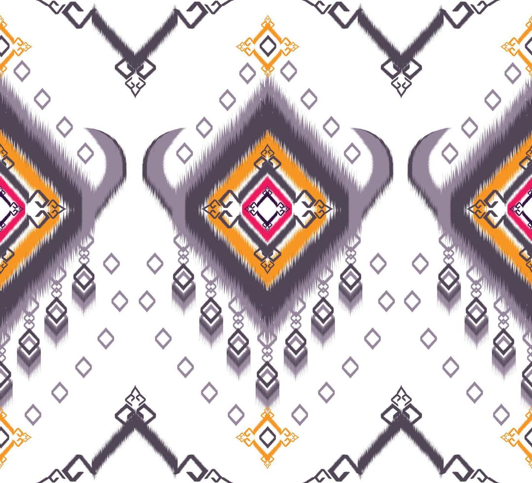 ikat mönster. geometrisk etnisk mönster afrikansk, amerikansk, västra, pakistan, asien, aztek motiv textil- och bohemisk.design för bakgrund, tapeter, matta skriva ut, tyg, batik, kakel. ikat paisley vektor. vektor