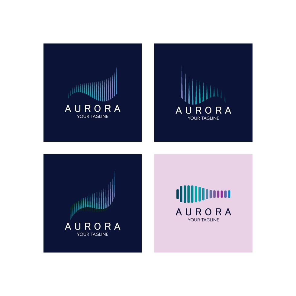 aurora logotyp design ikon illustration vektor mall
