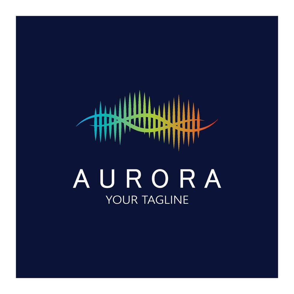 aurora-logo-design-ikonen-illustrations-vektorschablone vektor