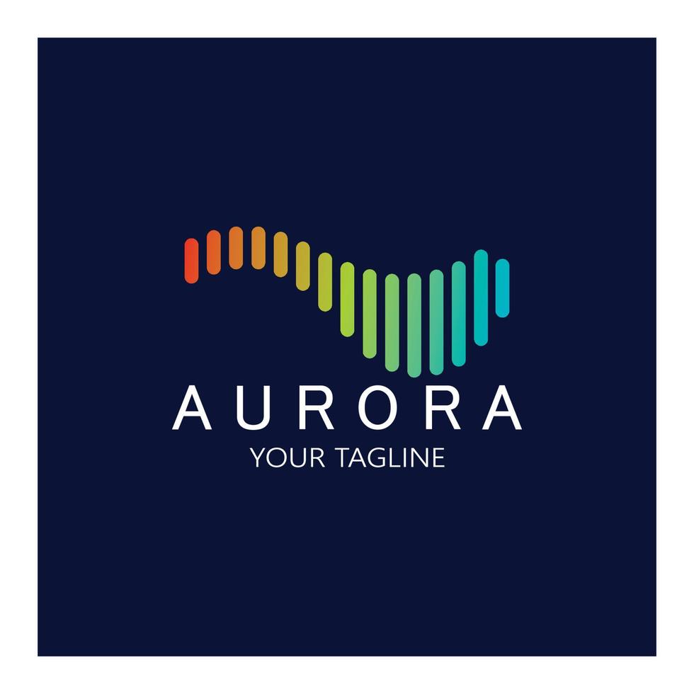 aurora-logo-design-ikonen-illustrations-vektorschablone vektor