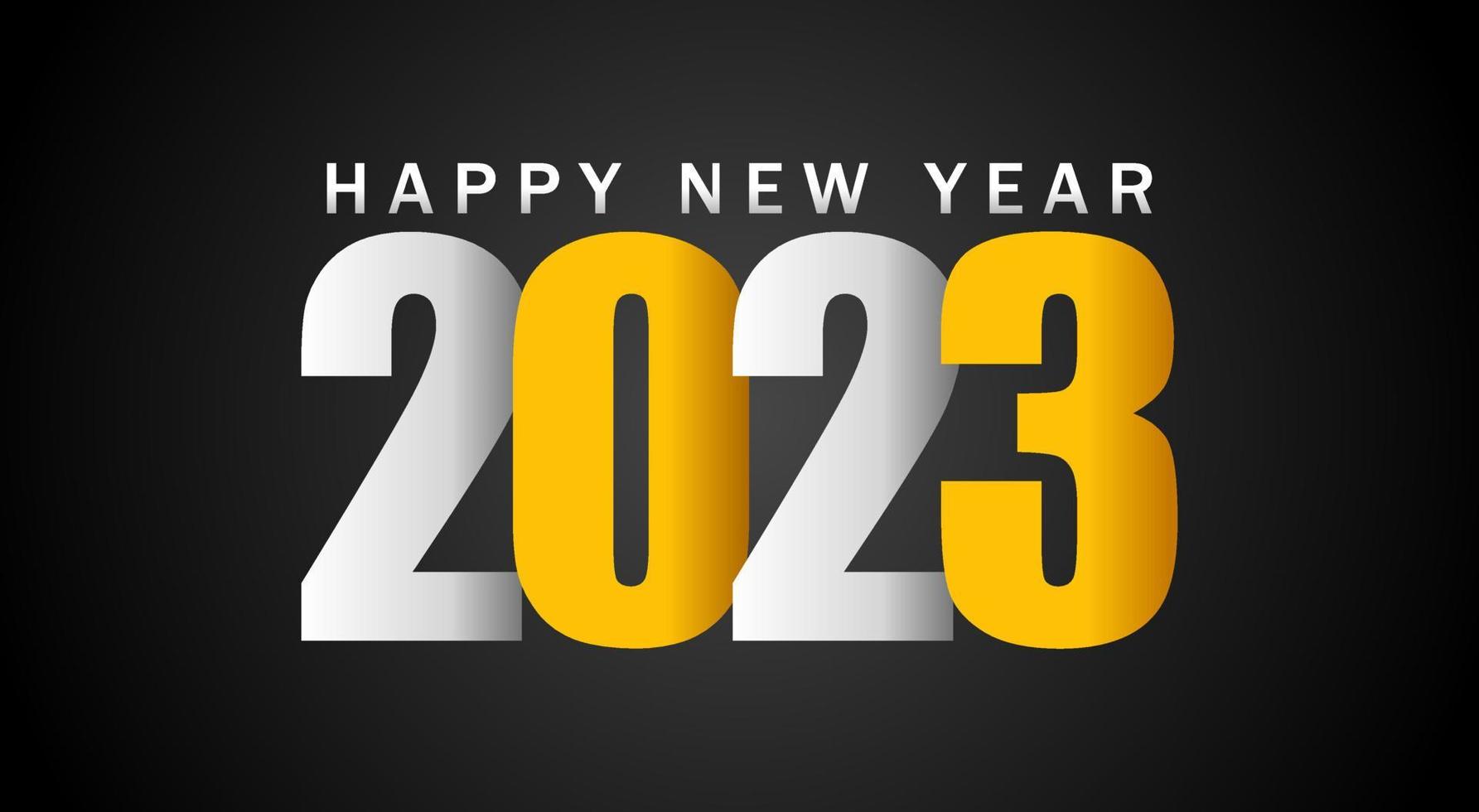 Frohes neues Jahr 2023 Designvorlage. vektor