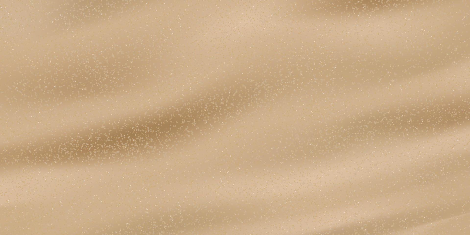 sandstrand textur hintergrund.horizont küstenstrand wellen für sommerferien am meer.tropische küstenlandschaft.wüstenoberfläche,vektor 3d braune sanddüne für sommer banner.draufsicht ozean, fluss vektor