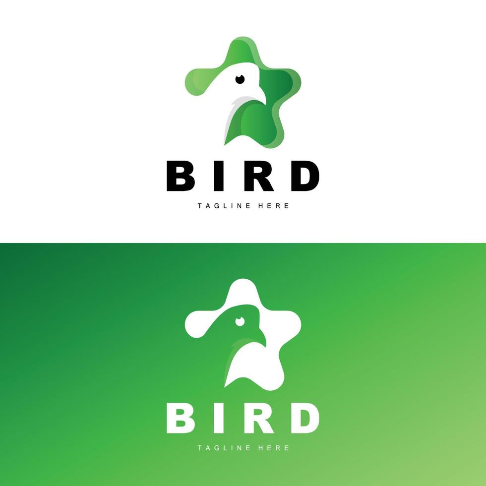 Vogellogo, Vogelflügelvektor, minimalistisches Design, für Produktbranding, Vorlagensymbolillustration vektor