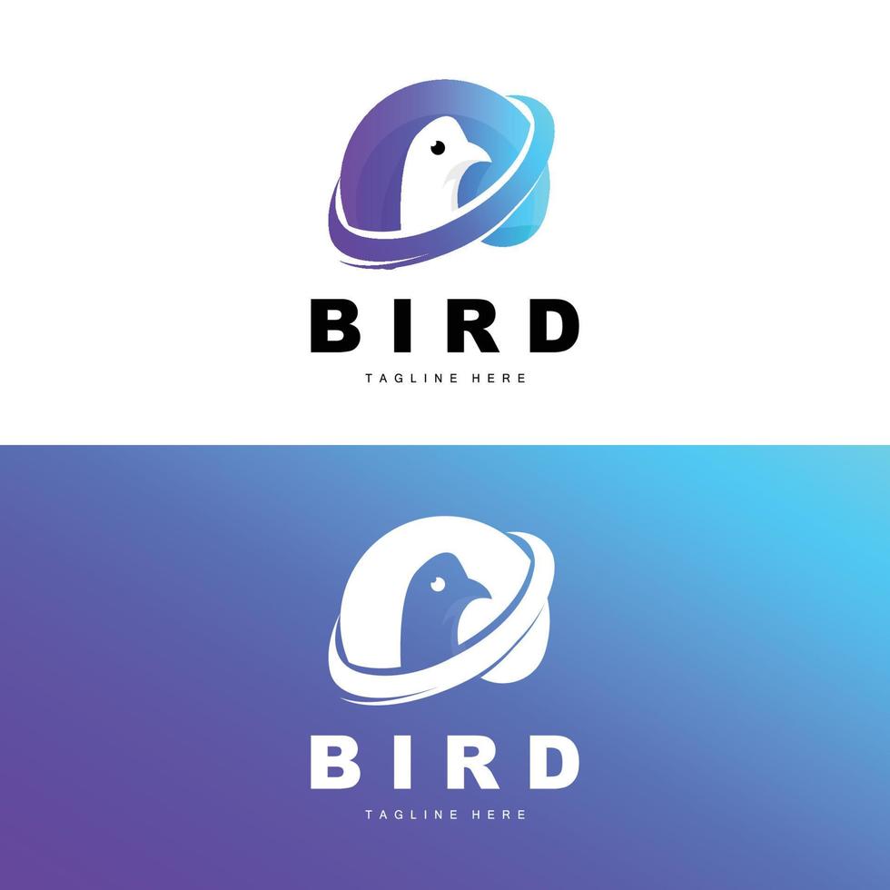 Vogellogo, Vogelflügelvektor, minimalistisches Design, für Produktbranding, Vorlagensymbolillustration vektor