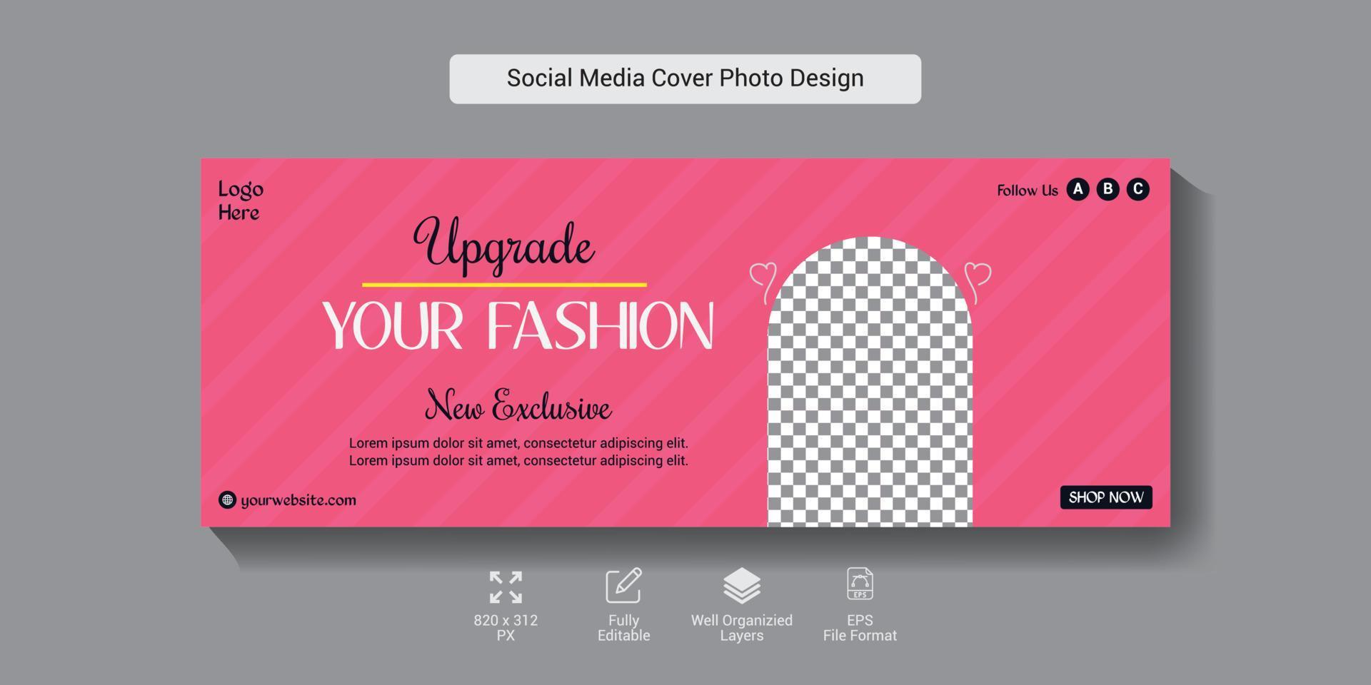 Modeverkauf Social-Media-Cover-Template-Design vektor