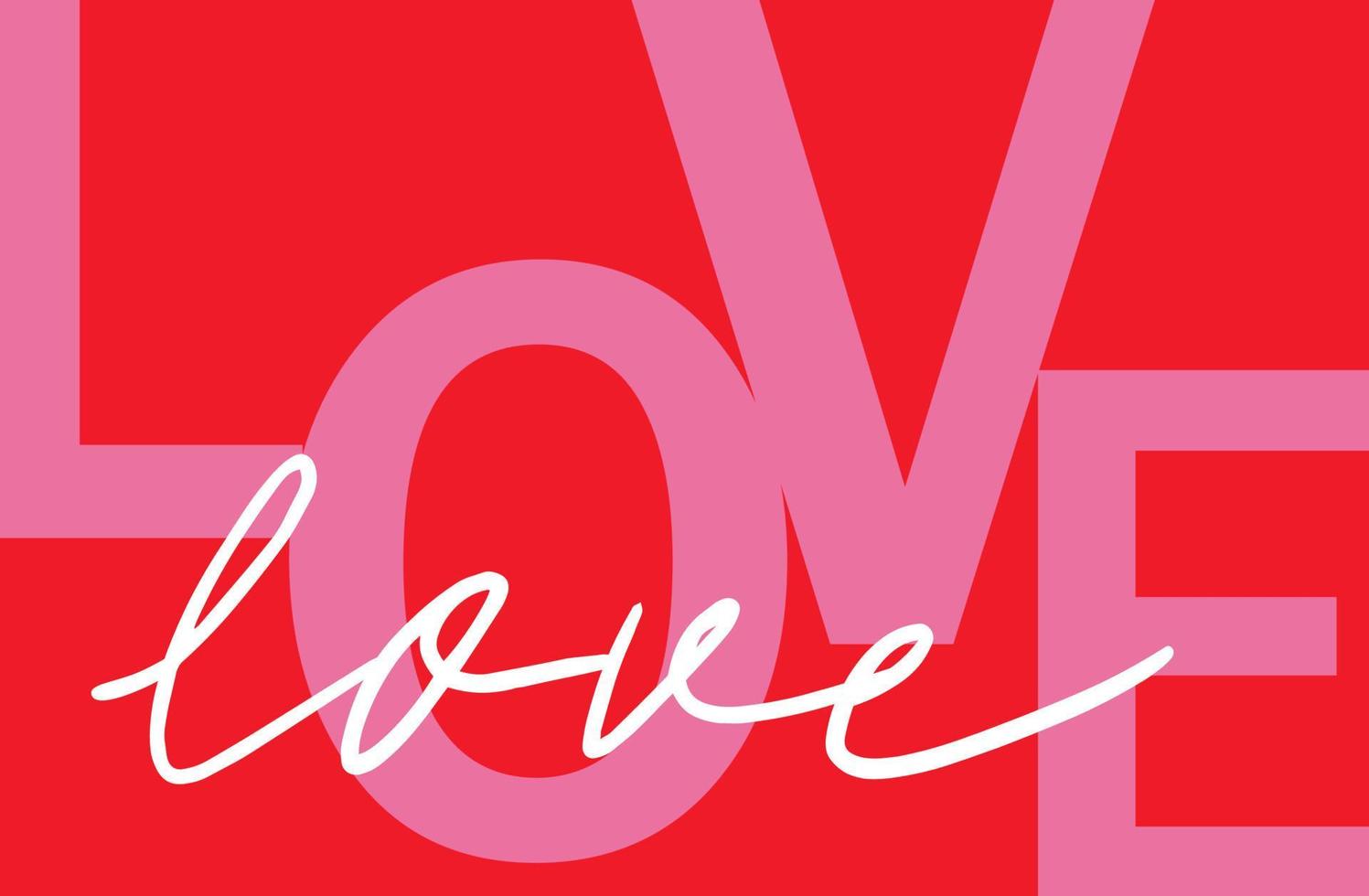 kärlek typografi vektor illustration. kärlek och valentine begrepp