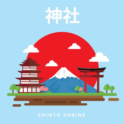 Shinto-Schrein kostenlose Vector