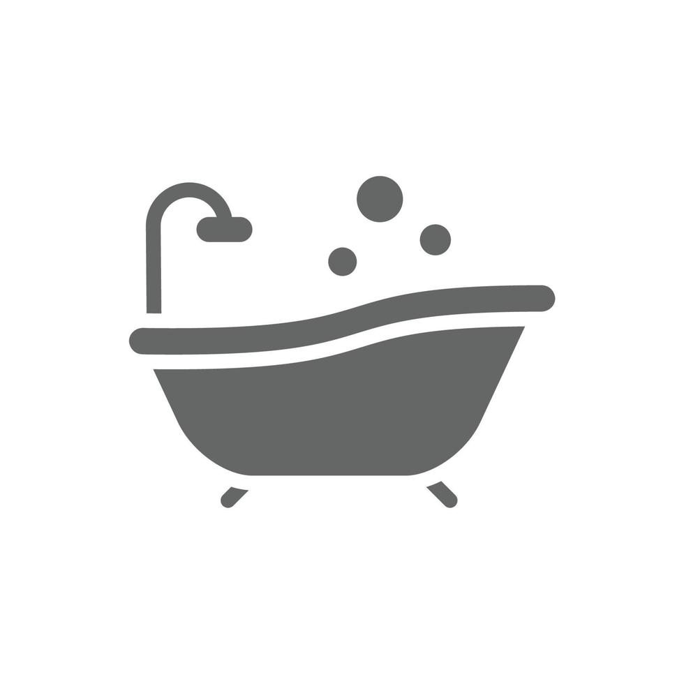 Badewanne-Icon-Design-Vektor-Vorlage vektor