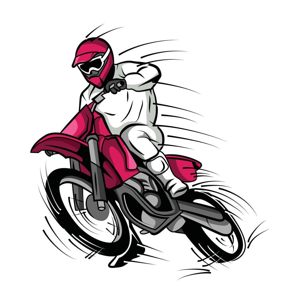 röd moto spår illustration vektor