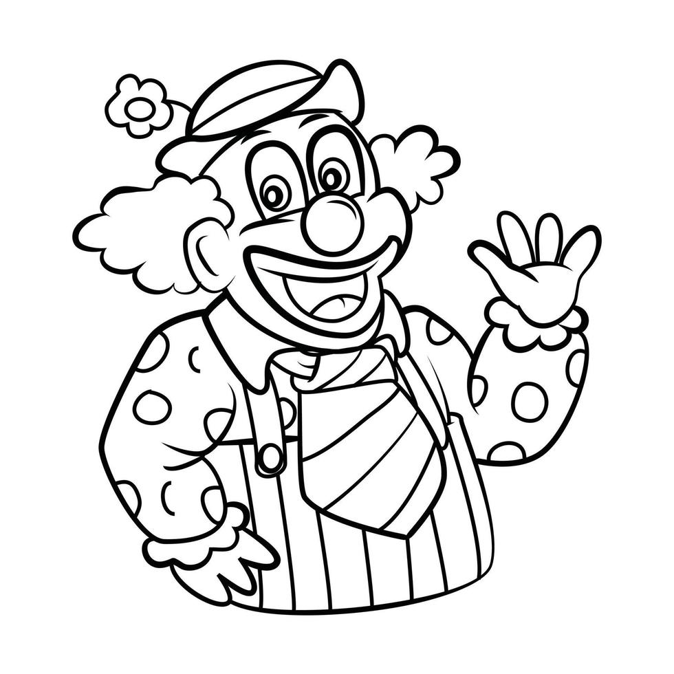 Clown-Vektor-Illustration-Skizze vektor