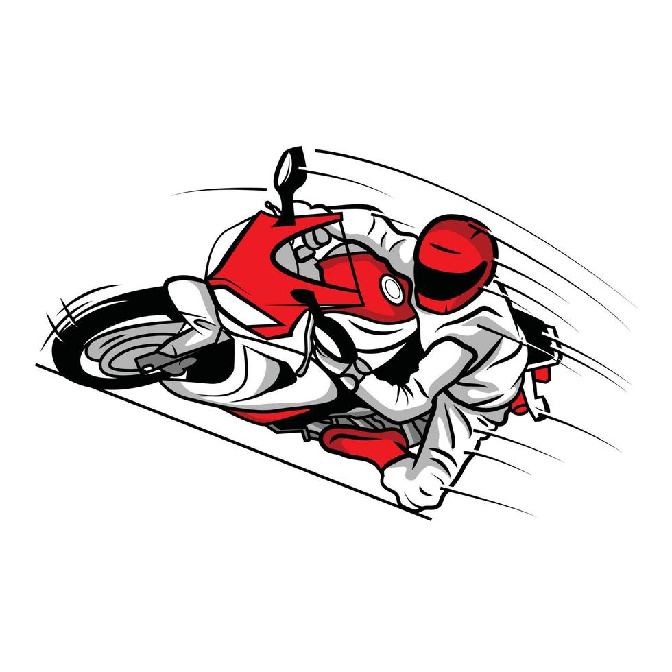 röd moto sport illustration vektor