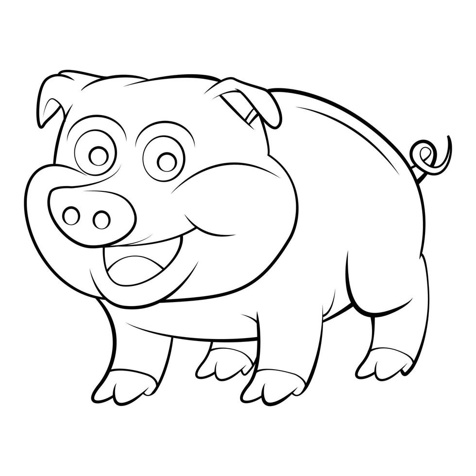 Schwein skizzieren Tierillustration vektor