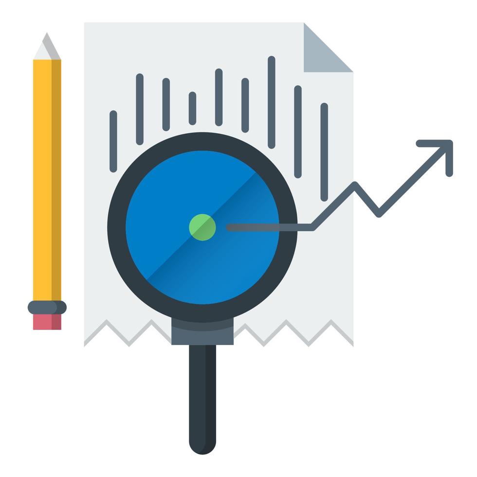 Marktforschungssymbol, geeignet für eine Vielzahl digitaler Kreativprojekte. frohes Schaffen. vektor