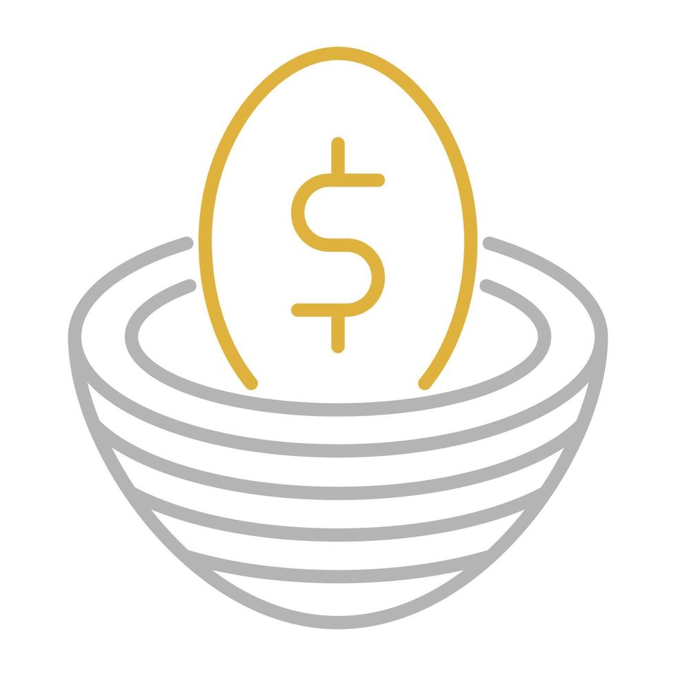 Geld-Ei-Symbol, geeignet für eine Vielzahl digitaler kreativer Projekte. frohes Schaffen. vektor