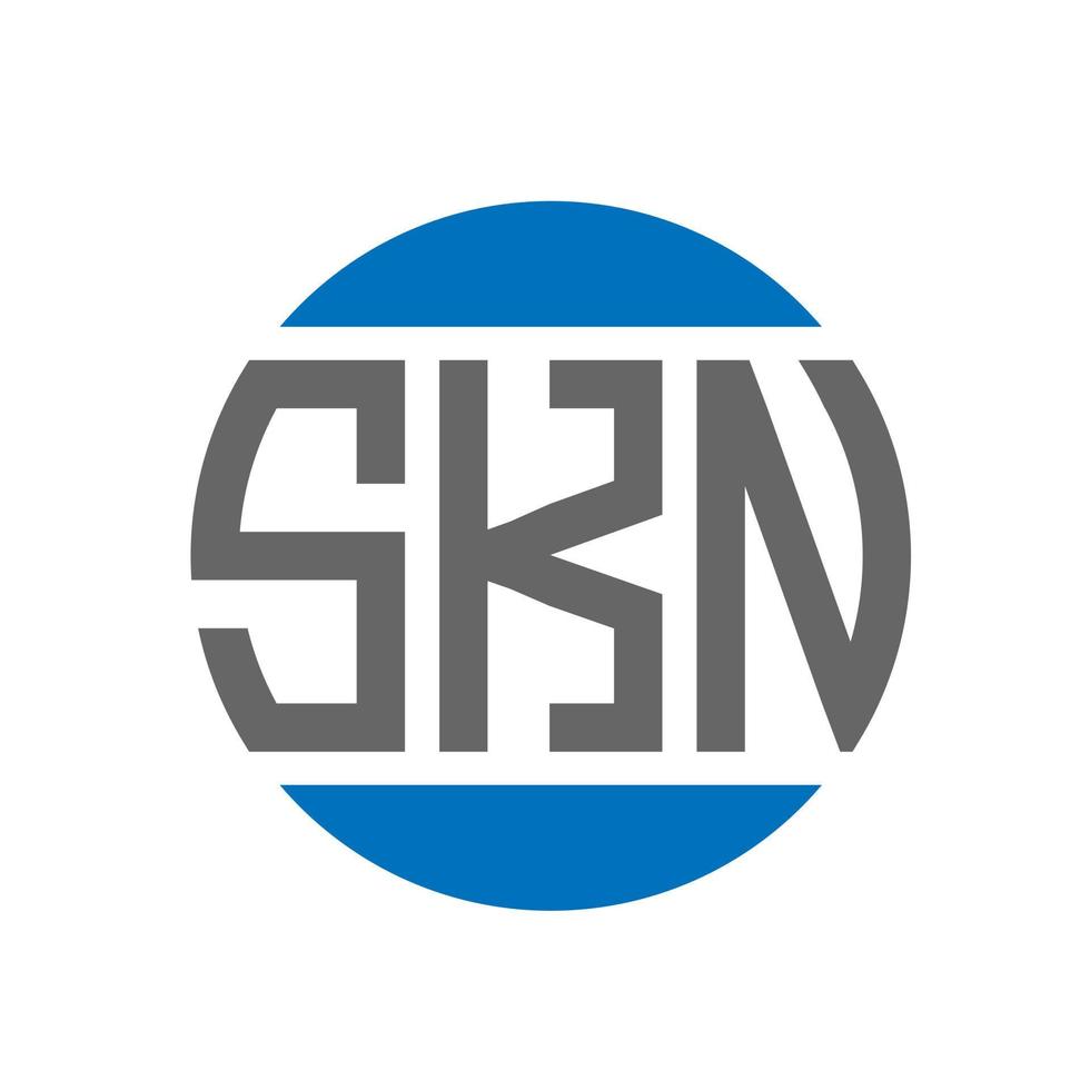 skn brev logotyp design på vit bakgrund. skn kreativ initialer cirkel logotyp begrepp. skn brev design. vektor