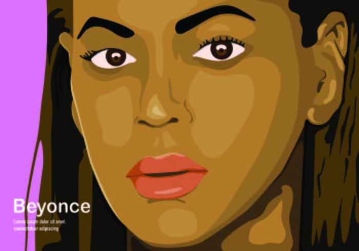 Illustration Ansikte Beyonce vektor